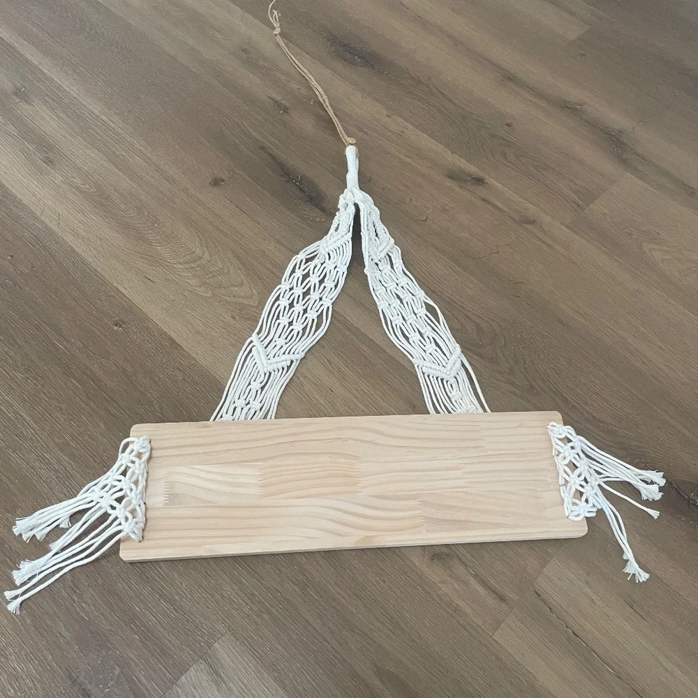 Wooden Floating Hanging Shelf